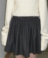 Shirring heart mini skirt - charcoal