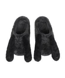 XM FUZZY DOG ROOM SHOES(CHARCOAL)