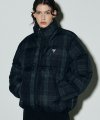 TARTAN CHECK PUFFER PADDING_GREEN