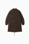 Oversizes fishtail long jacket_Dark Brown