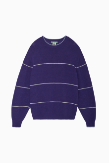 Pin stripe sweater_Purple