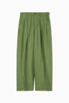 Curved out seam trousers(wool ver.)_Olive Green