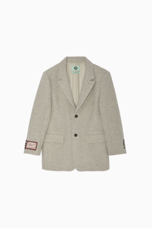 Heavy wool single breasted blazer(Cashmere ver.)_Light Grey