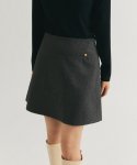 클로엣(CLO'ET) Wool Blend A-line Skirt + 4color