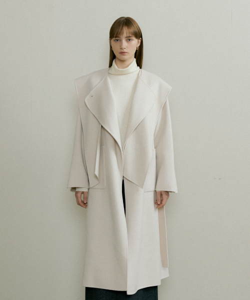 ROUND SHAWL LONG COAT