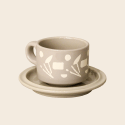 에이드런(A'DREN) [직선 세 개] pattern cup & plate