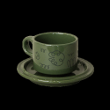 에이드런(A'DREN) [편안한 초원] pattern cup & plate