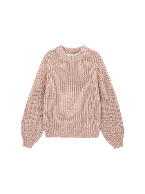 MUSINSA公式 SALAD BAGUNI Metallic Round Pullover pink