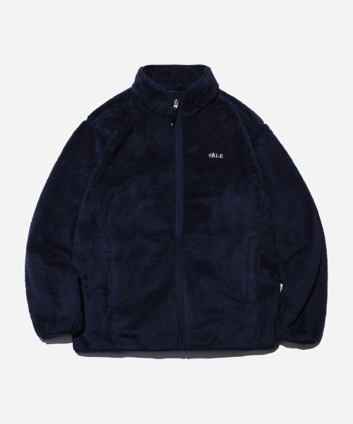 MUSINSA YALE [ONEMILE WEAR] SMALL ARCH BOA FLEECE JACKET NAVY
