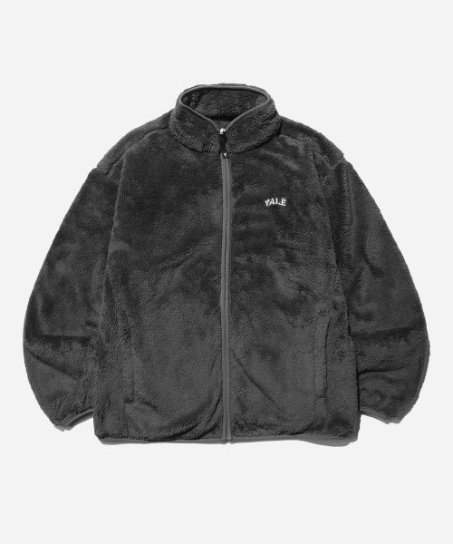 MUSINSA YALE [ONEMILE WEAR] WOMENS SMALL ARCH BOA FLEECE JACKET CHARCOAL