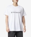 지방시(GIVENCHY) 남성 로고 반소매 티셔츠 - 화이트 / BM716N3YAC100