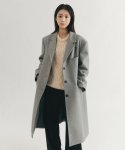 클로엣(CLO'ET) Comfort Wool Blend Long Coat - Grey