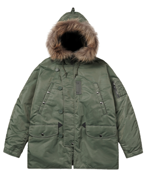 Парка N-3B Basic Real Fur / 7835952034 Sage