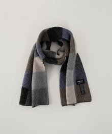 Robert Mackie Gyle MUFFLER_BLUE / GRAY CHECKED