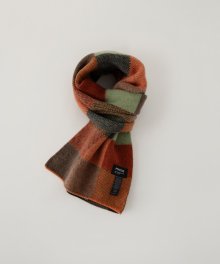 Robert Mackie Gyle MUFFLER_RED / ORANGE CHECKED