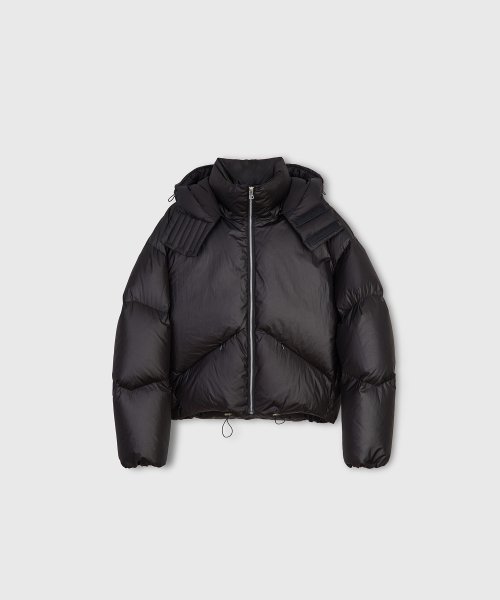 Black short sales down jacket