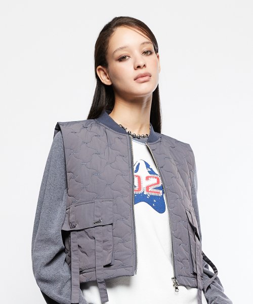 L7 QUILTING VEST(CHARCOAL)