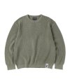 Acid Wash Knit Sweater Khaki