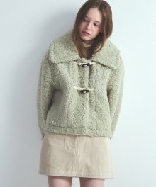 SHEARING CROP JACKET_GREEN