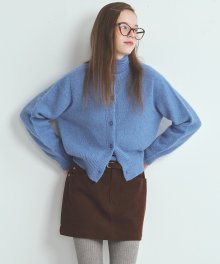 WHOLEGARMENT BUTTON CARDIGAN_BLUE