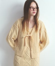 RIBBON CABLE CARDIGAN_YELLOW