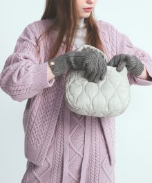 MINI QUILTED HOBO BAG_SILVER