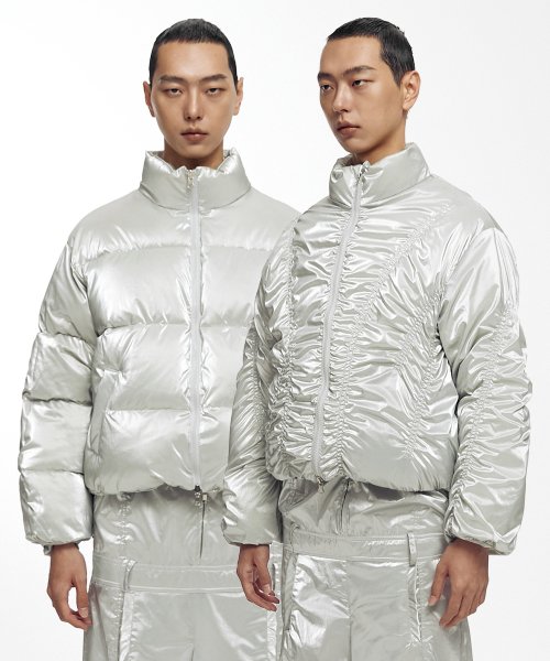 나체(NACHE) GLARE REVERSIBLE PADDING (UNISEX) SILVER