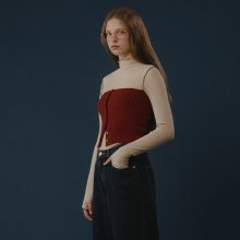 Button ribbed tube top