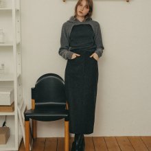 H-line wool long skirt