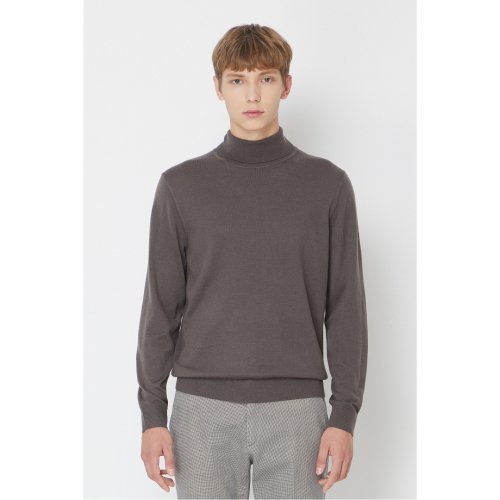 브렌우드(BRENTWOOD) [essentials] 워셔블 롱터틀 스웨터 BIWAW23541GYX - 사이즈 & 후기 | 무신사