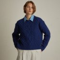 라르고(LARGO) Cable knit sweater (cobalt blue)