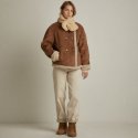 라르고(LARGO) Faux shearling double coat (brown)