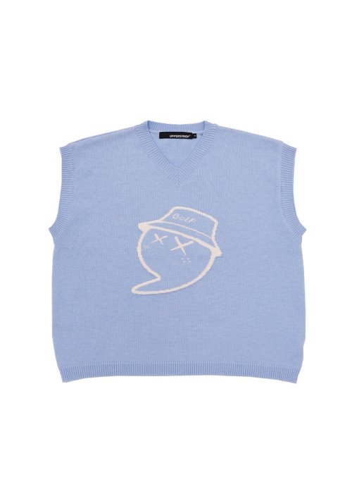 [UPW3120] Женский трикотажный жилет UPST GOLF с большим логотипом, Sky Blue
