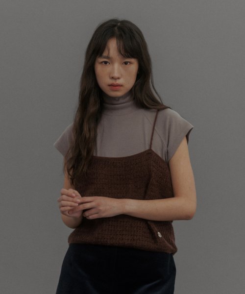 Spangled Bustier трикотаж топ коричневый