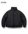 zip puffer down jacket black