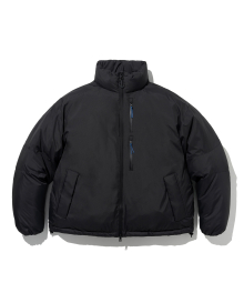 zip puffer down jacket black