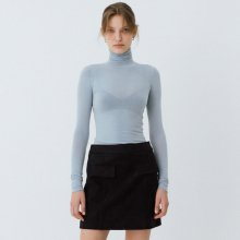 signature turtle-neck top (sky blue)