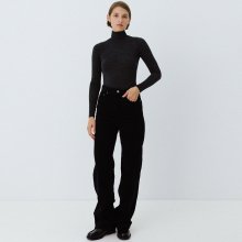 signature turtle-neck top (charcoal)