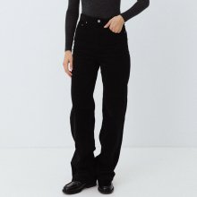 signature corduroy straight pants (black)