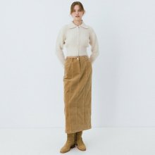 corduroy cutting-line skirt (beige)