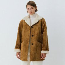 shearling half coat (camel)