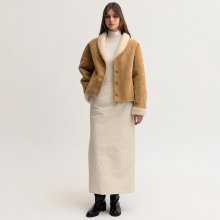 signature shearling jacket (beige)