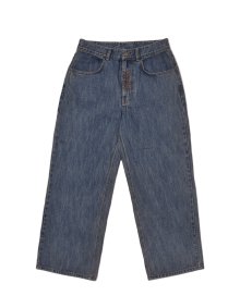 Double E logo denim pants - Blue