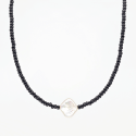 하카블랙스(HAKKABLACKS) Ugly Pearl Black Bead Necklace