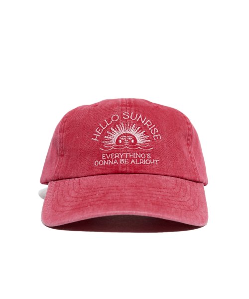 ★Hello Sunrise★ Washed OG Logo Ball Cap_Coral Pink ☆Hello Sunrise☆ Washed OG Logo Ball Cap_Coral Pink (Hello