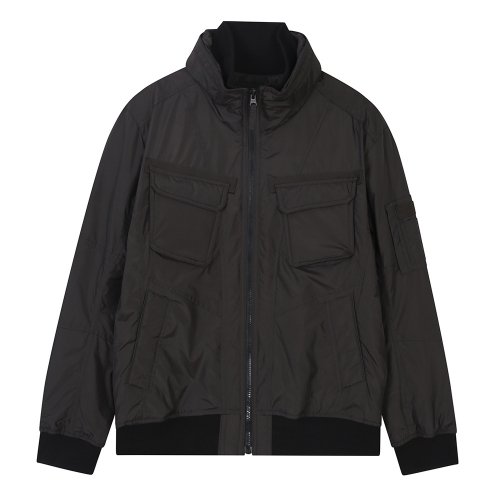 Нейлоновая куртка с высоким горлом на молнии Charcoal Grey