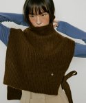루시르주(LUCIR ZU) Cape strap Warmer Knit (brown)