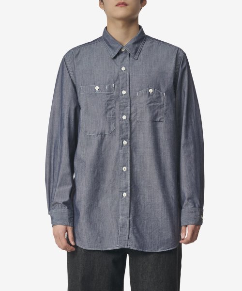 Work Shirt - Blue Cotton Chambray