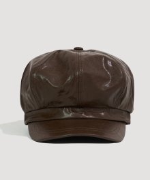 Leather Beret_Brown