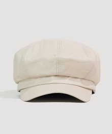 Leather Beret_White
